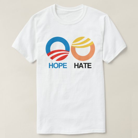 HOPE (Obama) vs. HATE (Trump) T-shirt (Design voorkant)