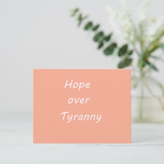 Hope over Tyranny postcard Feestdagenkaart (Staand voorkant)