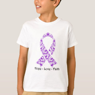 Hope Paars Awareness Ribbon T-shirt