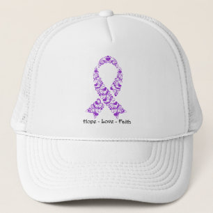 Hope Paars Awareness Ribbon Trucker Pet