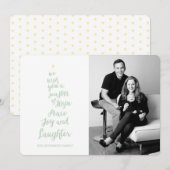 Hope Peace Joie et rire Carte photo de vacances (Devant / Derrière)