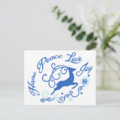 Hope Peace Love Joy Briefkaart (Staand voorkant)