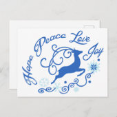 Hope Peace Love Joy Briefkaart (Voorkant / Achterkant)