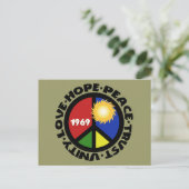 Hope Peace Love Trust Unity Briefkaart (Staand voorkant)