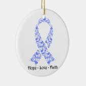 Hope Periwinkle Awareness Ribbon Keramisch Ornament (Rechts)