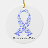 Hope Periwinkle Awareness Ribbon Keramisch Ornament (Voorkant)