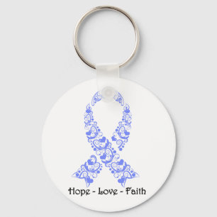 Hope Periwinkle Awareness Ribbon Sleutelhanger