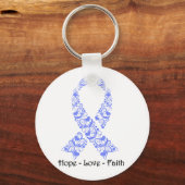 Hope Periwinkle Awareness Ribbon Sleutelhanger (Voorkant)