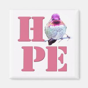 HOPE Pink Anna's Hummingbird Foto Magnet Magneet