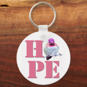 HOPE Pink Anna's Hummingbird Foto Sleutelhanger (Achterkant)