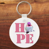 HOPE Pink Anna's Hummingbird Foto Sleutelhanger (Voorkant)