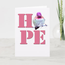 HOPE Pink Anna's Hummingbird Foto Wenskaart Bedankkaart