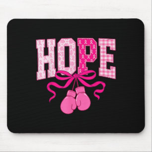 Hope Pink Ribbon Boxing Handschoenen Roze Borstkan Muismat