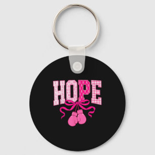 Hope Pink Ribbon Boxing Handschoenen Roze Borstkan Sleutelhanger