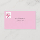Hope Pink Ribbon Carte de visite 2 (Dos)
