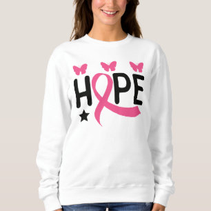 Hope Pink Ribbon Fighter Survivor Breast Cancer H Trui