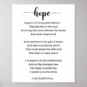 Hope Poem van Emily Elizabeth Dickinson Poster (Voorkant)