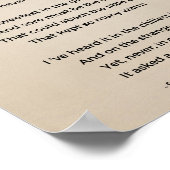 Hope Poem van Emily Elizabeth Dickinson  Poster (Hoek)