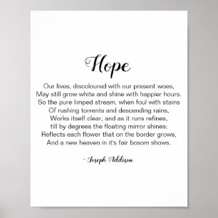 Hope Poem van Joseph Addison Poster