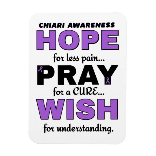 Hope Pray Wish...Chiari Magneet (Verticaal)