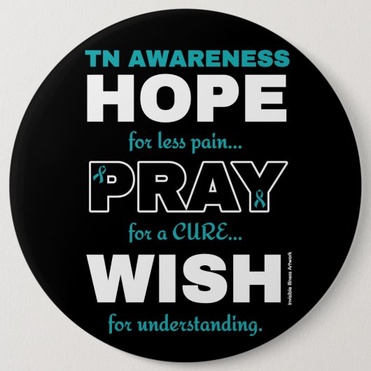 Hope Pray Wish...TN Pinback Button (Voorkant)