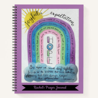 Hope Rainbow Scripture Journal de prière personnal