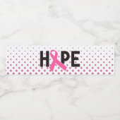 Hope Ribbon - Kanker Bewustzijn Water Waterfles Etiket (Enkel label)