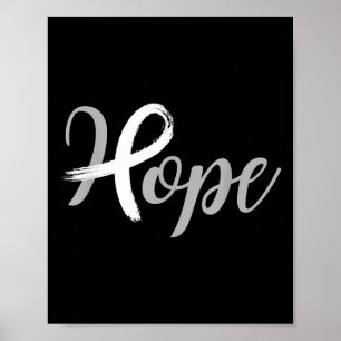Hope Ribbon Longkanker Bewustzijn Poster