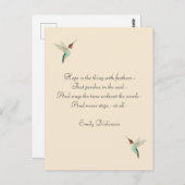 Hope Ruby-throated Hummingbird Briefkaart (Voorkant / Achterkant)