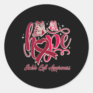 Hope Sickle Cell Awareness Motivatie Quote Ronde Sticker