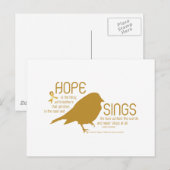 Hope Sings Gold Briefkaart (Voorkant / Achterkant)