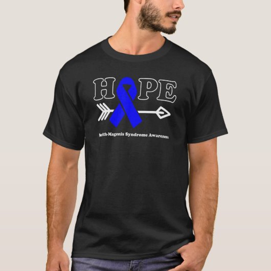 Hope Smith Magenis Syndrome Awareness Blue Ribbon T-shirt (Voorkant)
