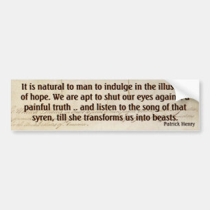 Hope tegen Papletterige Truth (Henry) Bumpersticker