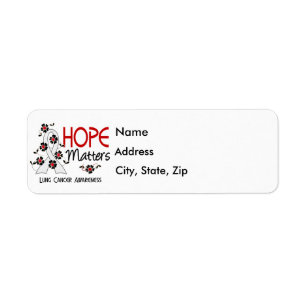 Hope telt 3 Lung Cancer Etiket