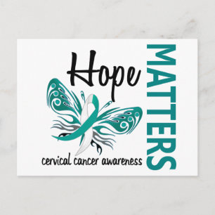 Hope telt Butterfly Cervical Cancer Briefkaart