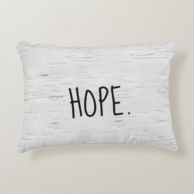 HOPE Texte sur le Coussin d'accentuation de l'arbr (Devant)