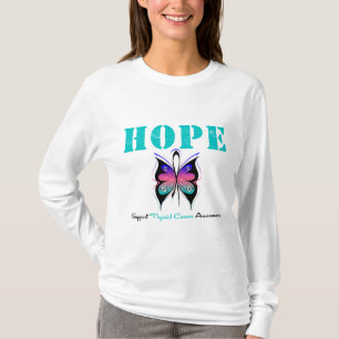 Hope Thyroid Cancer Butterfly T-shirt
