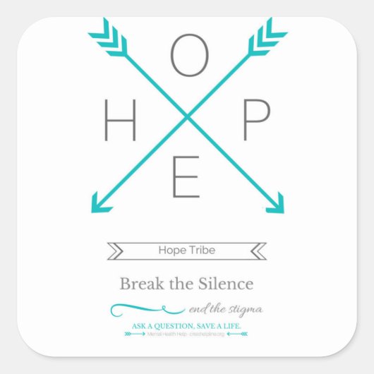 Hope Tribe Sticker - Einde van het Stigma (Voorkant)