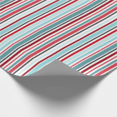 Hope Turquoise Stripe Wrapping Paper Cadeaupapier (Hoek)