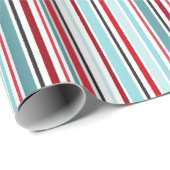 Hope Turquoise Stripe Wrapping Paper Cadeaupapier (Rol Hoek)
