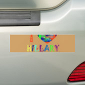 Hope Vote Blue Lovely Reflection Amazing Hillary Bumpersticker (Op auto)