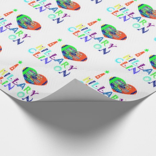 Hope Vote Blue Lovely Reflection Amazing Hillary Cadeaupapier (Hoek)