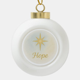 “Hope” Watercolor Christmas Ornament