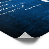 Hope, White Swan on Blue Waters Poster (Coin)