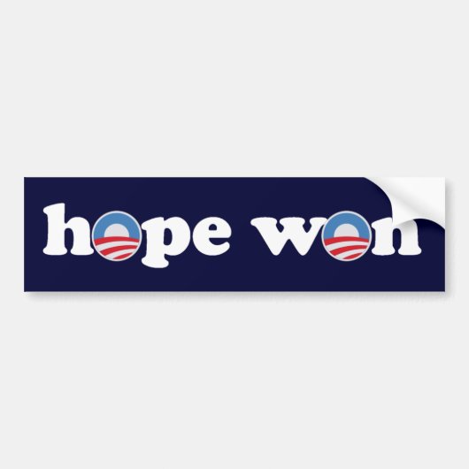 Hope Won Bumpersticker (Voorkant)