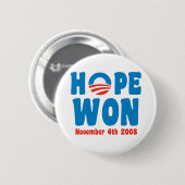 Hope Won Button (Voorkant /achterkant)