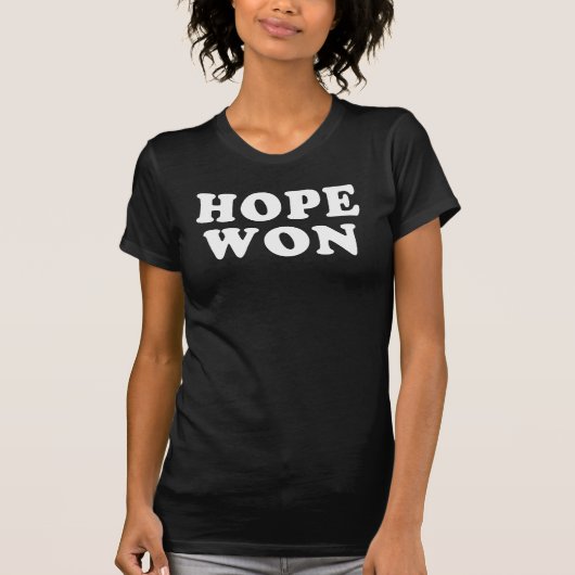 Hope Won Obama Victory T shirt (Voorkant)