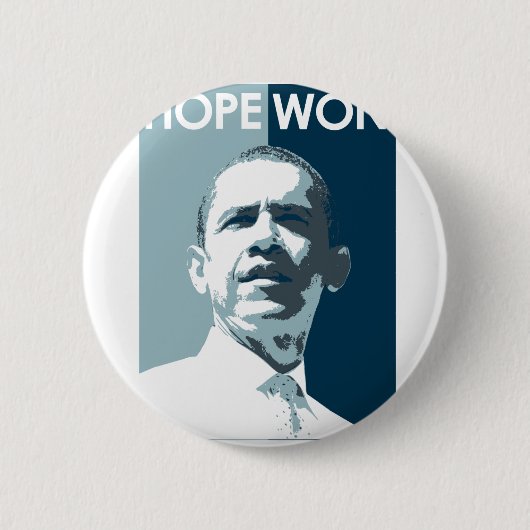 Hope Won Ronde Button 5,7 Cm (Voorkant)