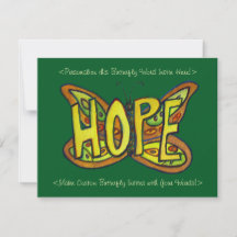 Hope Word Art Butterfly Wings Invitations personna