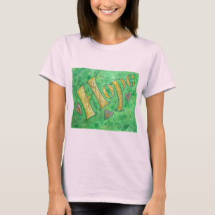 Hope Word Art Inspirerend aangepaste T-shirts
